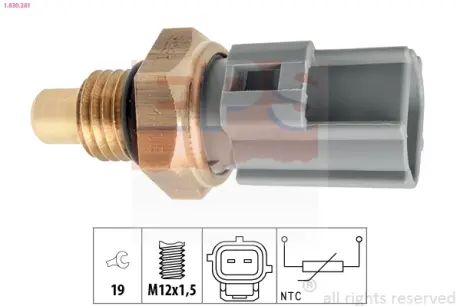 MAZDA Датчик температуры 323,323F,626 2.0 98-,Mazda 3,6,Opel Astra H,Ford Transit 2.2/2.4TDCi 06-,Toyota EPS 1830281