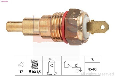 MITSUBISHI Температурный датчик включения вентилятора радиатора Lancer,Colt 84- eps 1.850.068 на Митсубиси Галант