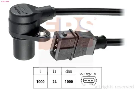 OPEL Датчик оборотов двигателя Frontera A 2.2i 95- EPS 1.953.318