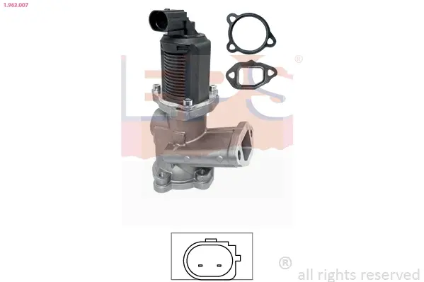 OPEL Клапан EGR Combo,Corsa 1.3CDTI, Fiat Doblo 1.3 JTD EPS 1.963.007