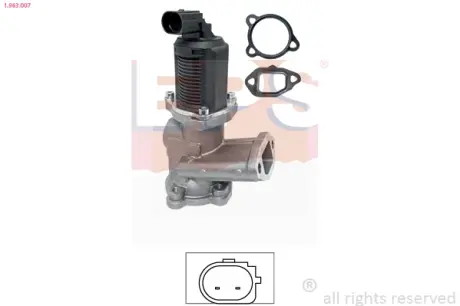 OPEL Клапан EGR Combo,Corsa 1.3CDTI, Fiat Doblo 1.3 JTD EPS 1.963.007