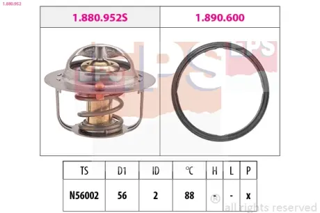 SUBARU Термостат 88С° Impreza 1,5 08- EPS 1880952 Субару
