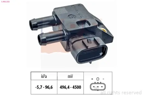 TOYOTA Датчик давления воздуха Avensis 2,0-2,2D 08-, Land Cruiser Prado 4,5D 07- EPS 1993333 Тойота Ленд крузер 200