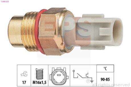 TOYOTA Температурный датчик включения вентилятора радиатора AVENSIS 97- eps 1.850.223 на Тойота Авенсис т22