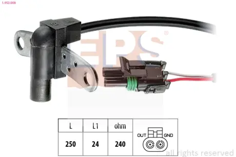 VOLVO Датчик оборотов двигателя 460 88- EPS 1953008 Вольво 440