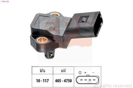 VW Датчик тиску BORA 1.6 02-05 eps 1993105
