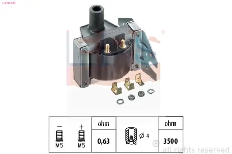 VW Катушка зажигания 86- 251905115D EPS 1970125