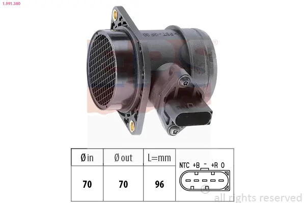 VW Расходомер воздуха Audi A3 1,8 Skoda Octavia 1,8/2,0 SEAT,Golf IV EPS 1.991.380 (фото 1)