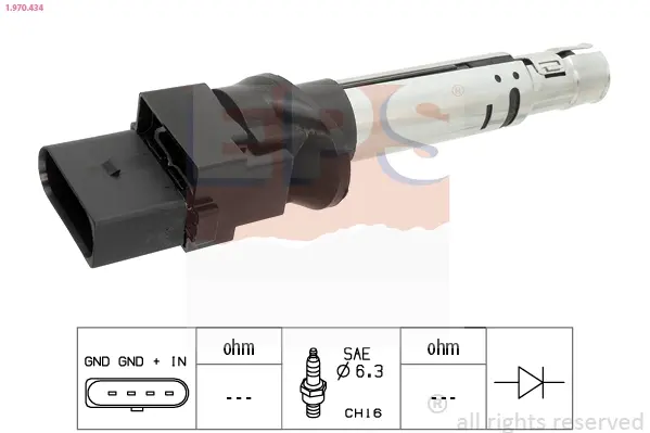 Котушка запалювання Audi A3 3.6Fsi 09.04- Skoda Superb 3.6 V6 11.08- VW Passat 3.2/3.6Fsi 09.05- EPS 1.970.434
