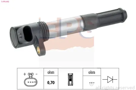 Котушка запалювання Fiat Bravo/Panda/Punto/Stilo 1.4 02-08 EPS 1970442