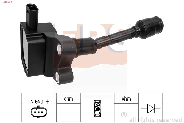Котушка запалювання Ford B-Max 1.0 EcoBoost 12- /C-Max 12- /Fiesta 1.0 12- /Focus III 12- EPS 1970619