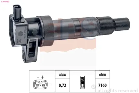 Котушка запалювання Hyundai Sonata/IX35/Santa FE 2.4-3.3 05-/Kia Sportage 2.0-2.4 CVVT 09- EPS 1970492