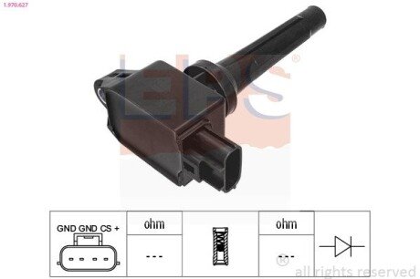 Катушка (модуль) зажигания eps 1970627 на Мазда Сх 5