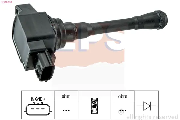 Котушка запалювання Nissan X-Trail, Qashqai, Note / Infiniti 2007- EPS 1970552 (фото 1)