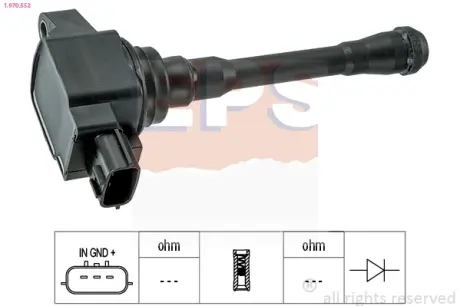 Котушка запалювання Nissan X-Trail, Qashqai, Note / Infiniti 2007- EPS 1970552 Infiniti