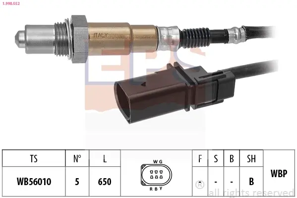 Лямбда-зонд Audi Q3 2.0TDI 14- /Skoda Karoq 1.6TDI/2.0TDI 17-/Octavia 1.6TDI/2.0TDI 04-20 /VW Caddy 2.0TDI 15-/Passat B7/B8 1.6TDI/2.0TDI EPS 1998552