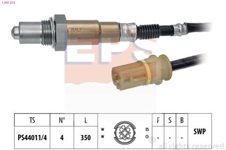 Лямбда-зонд BMW 3(E46)/5(E39) eps 1.997.274 на Бмв Z3