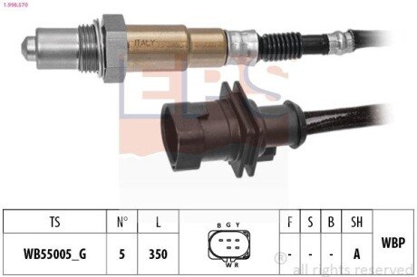 Лямбда зонд Land Rover Discovery 3.0 13-/Range Rover 3.0/5.0 13- eps 1.998.570 на Рендж (ленд) ровер Спорт