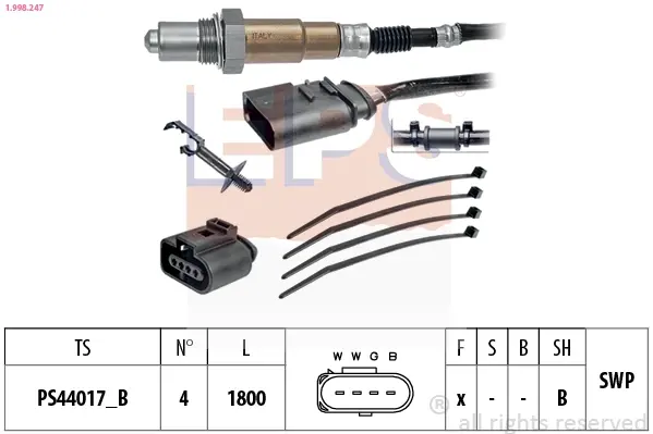 Лямбда-зонд VW Passat 1,8 96-2000 Audi A4, A6 1,8 95-2001 EPS 1.998.247
