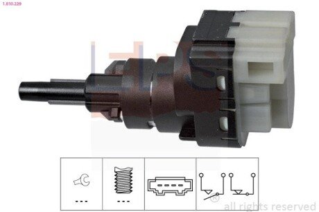 Перемикач сигнала гальм VW Golf IV, VW T4,T5, AUDI A4, A6, Seat Cordoba 99-, Skoda Octavia 99- eps 1810229 на Шкода Октавия а5