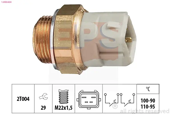 Перемикач вентил. 2-Х скор. Ford CVH 90- 100-90°C,110-95°C EPS 1850624 (фото 1)