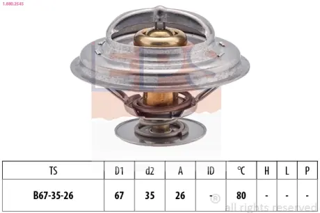 Термостат 80C DB OM 615-617 EPS 1880254S