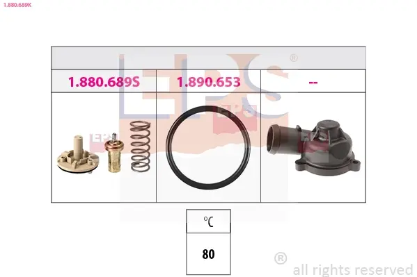 Термостат 80С VAG 1.4TSI 05- EPS 1880689K