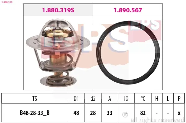 Термостат Lexus GS/LS/Toyota Land Cruiser/Celicia 2.0-4.7 92- EPS 1880319