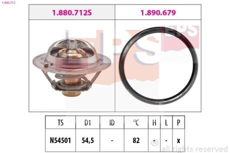 Термостат Nissan Juke/Micra/Note/Tilda Renault Laguna III/Megane III 07- eps 1.880.712 на Рено Флюенс