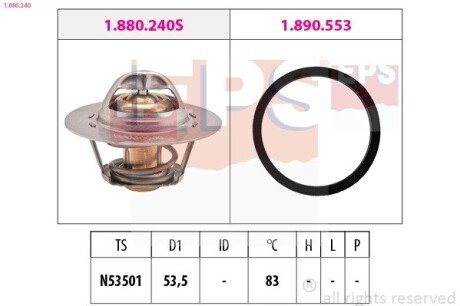 Термостат Renault 1.6D/1.9D eps 1880240