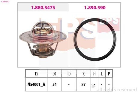 Термостат VAG A3/A4 2.0 TDI 2003- Seat Altea/Toledo 2.0 TDI 2004- Skoda Octavia 2.0 TDI 2004- eps 1880547 на Митсубиси Лансер