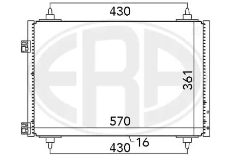 Радіатор кондиціонера Era 667068