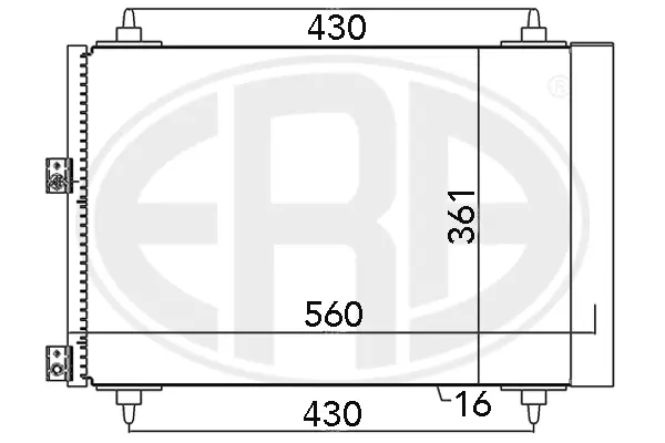 Радіатор кондиціонера era 667071