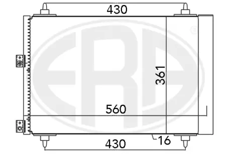 Радіатор кондиціонера era 667071
