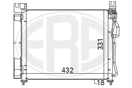 Радіатор кондиціонера Era 667119