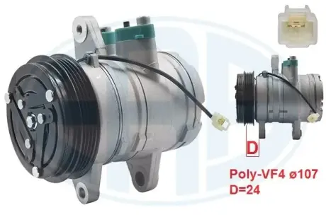 Компресор кондиціонера era 670017 Chevrolet Спарк
