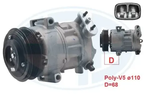 Компресор кондиціонера era 670018 Опель Корса