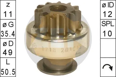 Бендикс стартера Era ZN1718