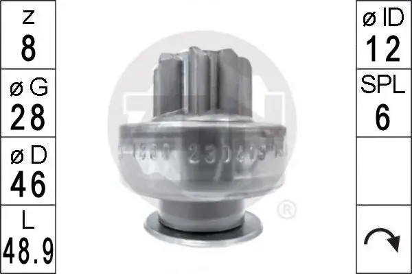Бендикс стартера era ZN1800