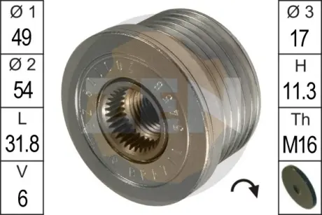 Шкiв генератора Era ZN5458