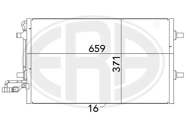 Радiатор кондицiонера era 667040