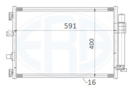 Радiатор кондицiонера era 667176