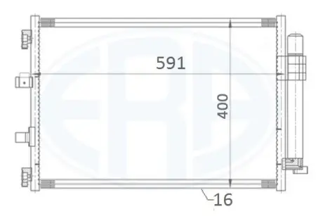 Радiатор кондицiонера Era 667176