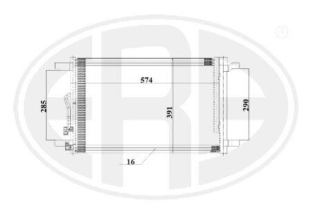 Радiатор кондицiонера era 667198 на Ауди Audi Q2