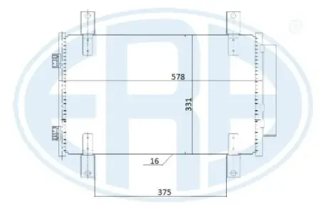 Радiатор кондицiонера Era 667240