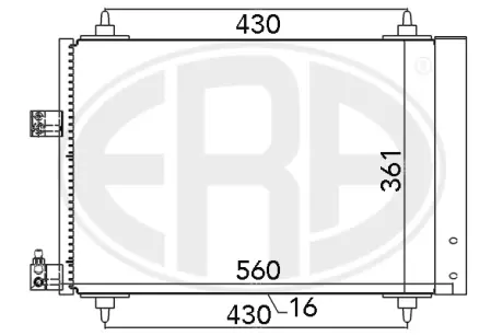Радіатор охолодження двигуна Era 667020