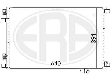 Радиатор охлаждения двигателя era 667021 на Рено Сценик 2