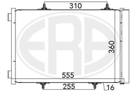 Радиатор охлаждения двигателя era 667025 на Ситроен С3