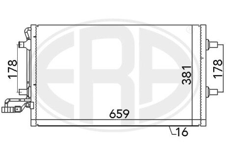 Радіатор охолодження двигуна era 667027