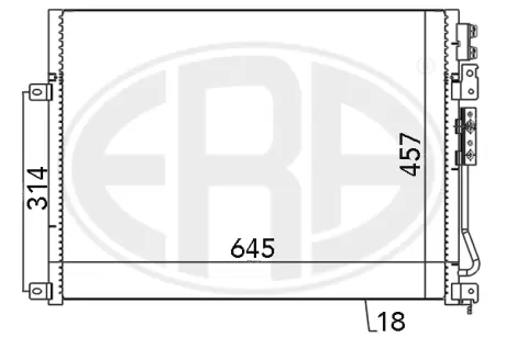 Радіатор охолодження двигуна Era 667028